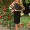 Bluza Ie Stilizata Urbana cu Motive Florale Romanesti - IIANA