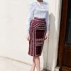 Fusta Midi din Jacquard Tesut Cosanzeana - IIANA