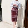 Fusta Midi din Jacquard Tesut Cosanzeana - IIANA