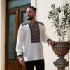 Camasa Barbateasca Traditionala Pamant cu Motive Populare - IIANA