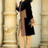 Pardesiu Traditional Midi din Stofa de Lana cu Fota si Corseletă din Jacquard Etnic - IIANA