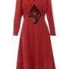 Rochie din Stofa Rosie Medeea - IIANA