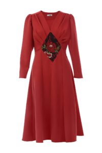 Rochie din Stofa Rosie Medeea