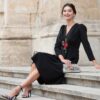 Rochie din Stofa Neagra Medeea - IIANA