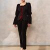 Bluza neagră brodată Rococo - IIANA