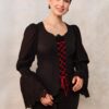 Bluza neagră brodată Rococo - IIANA