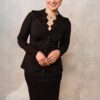 Cămașa neagră cu broderie tridimensională - IIANA