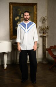Cămașă bărbătească Efrem  cu motive tradiționale