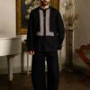 Cămașă stilizată cu vestă din jacquard țesut cu motive tradiționale Dimitrie - IIANA