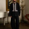 Cămașă stilizată cu vestă din jacquard țesut cu motive tradiționale Dimitrie - IIANA