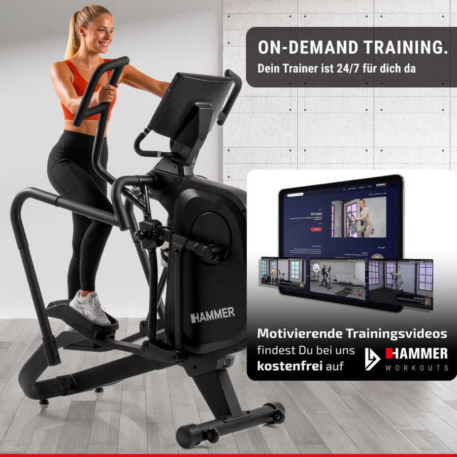 Bicicleta Eliptica Crosstrainer Hammer Fly RX cu rezistenta magnetica