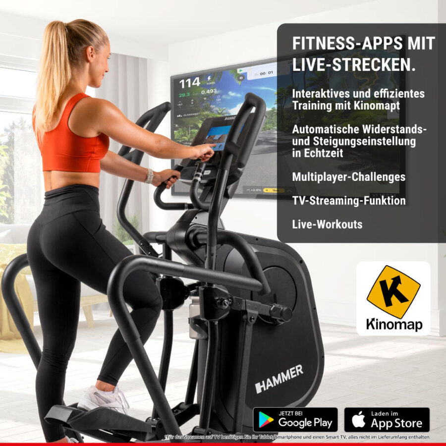 Bicicleta Eliptica Crosstrainer Hammer Fly RX cu rezistenta magnetica