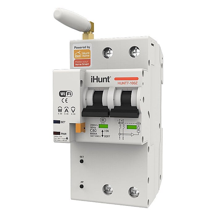 iHunt Home WIFI Smart Circuit Breaker with Metering 2P 16A – Siguranta automata inteligenta cu contorizare