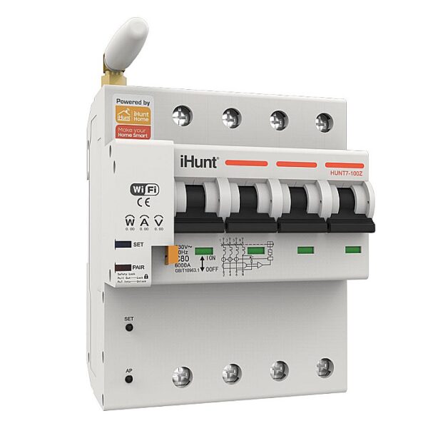 iHunt Home WIFI Smart Circuit Breaker with Metering 4P 16A – Siguranta automata inteligenta cu contorizare