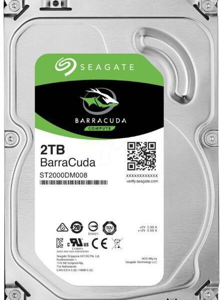 HDD Desktop Seagate BarraCuda, 2TB, SATA III 600, 256 MB