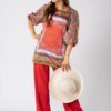 Bluza Multicoloara Muse din Matase Naturala - IIANA