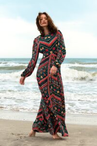 Rochie Lunga Zig Zag