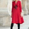 Rochie din Stofa Rosie Medeea - IIANA
