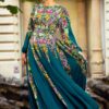 Rochie Statuara Verde cu Flori - IIANA