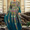 Rochie Statuara Verde cu Flori - IIANA