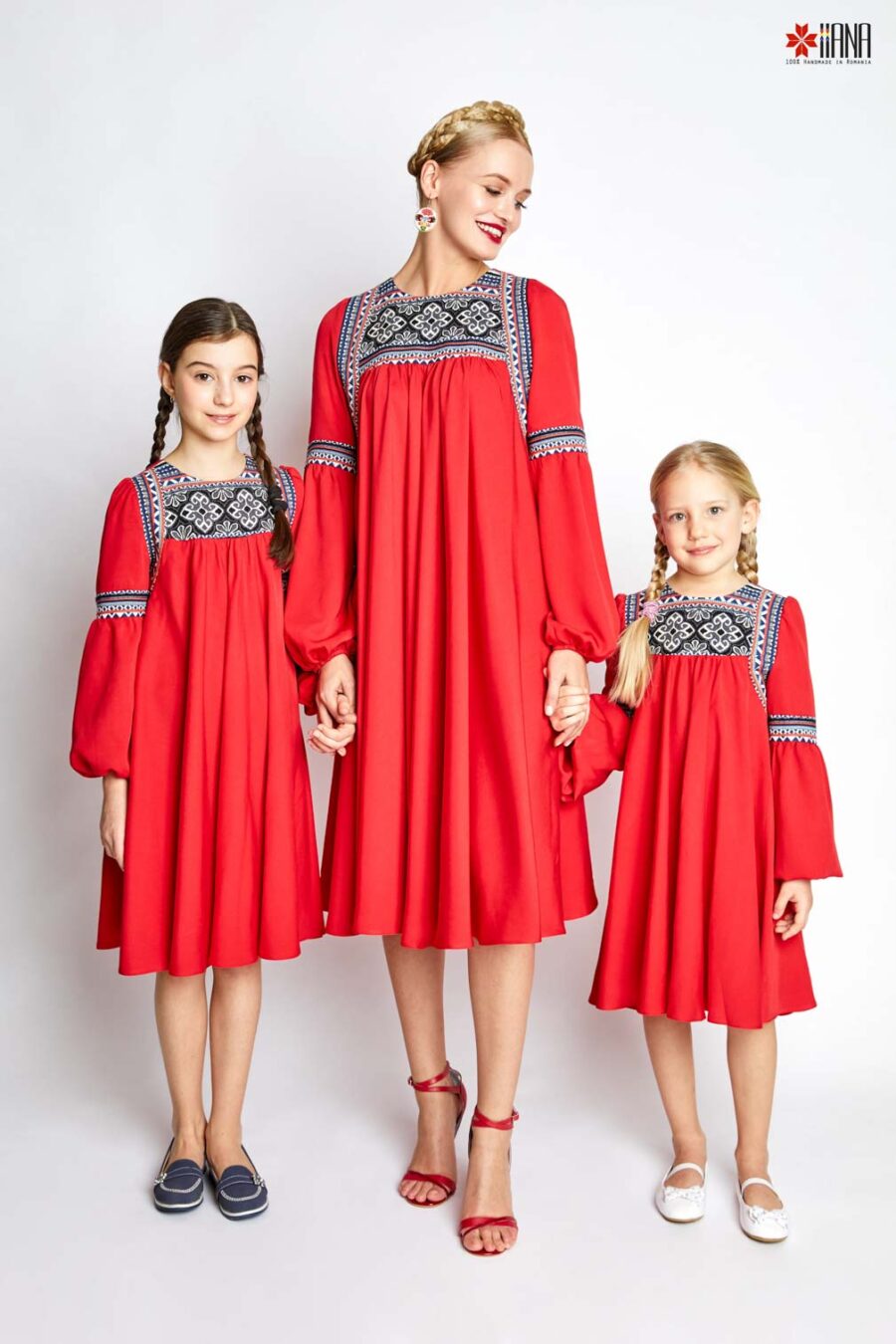 Rochita traditionala fetite Rosie Mini 9 luni - 7 ani - IIANA