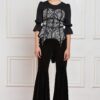 Bluza Neagra cu Corset Laseta - IIANA