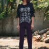 Bluza Neagra cu Corset Laseta - IIANA