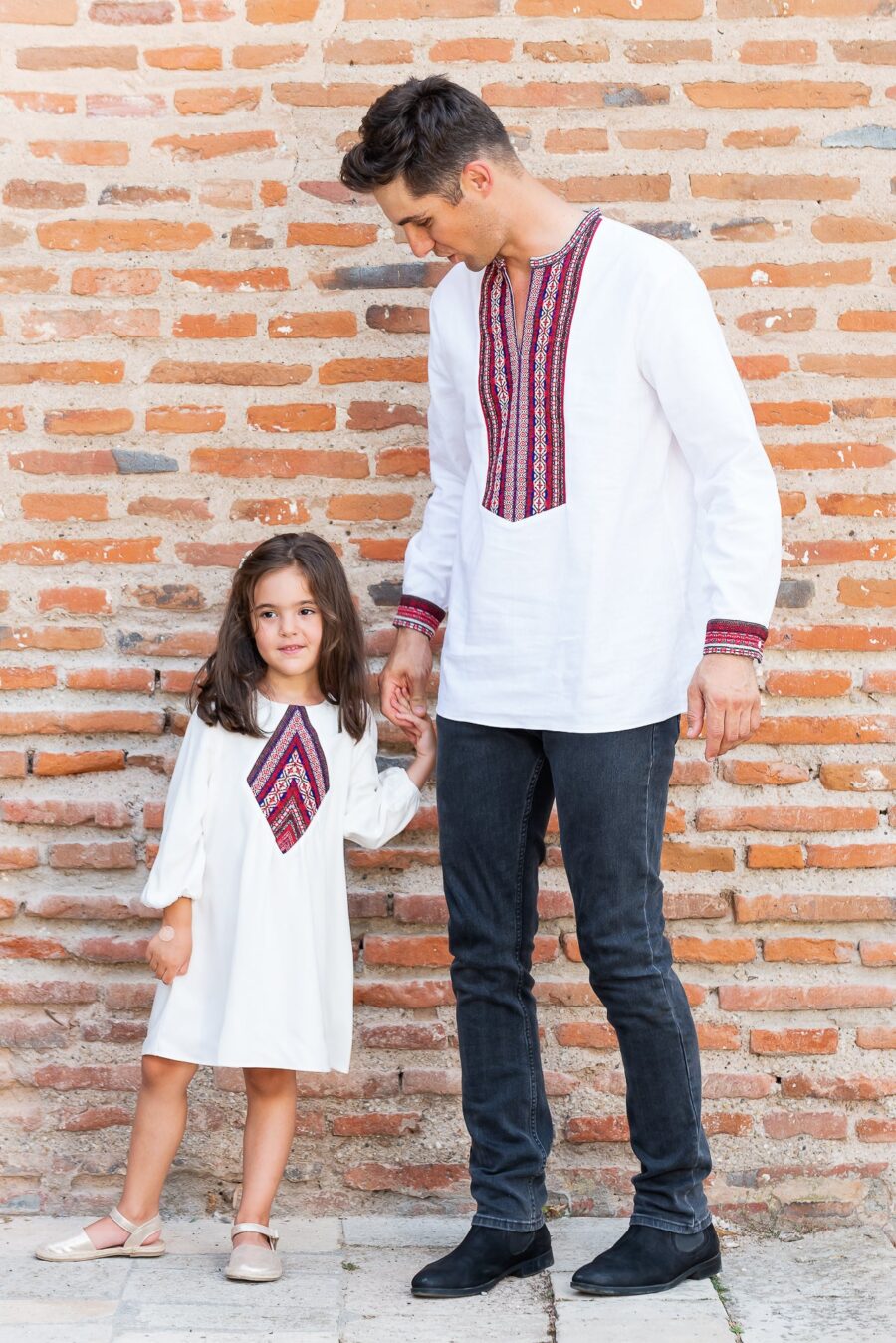 Rochita traditionala fetite Motiv Romb Arhaic 8-15 Ani - IIANA