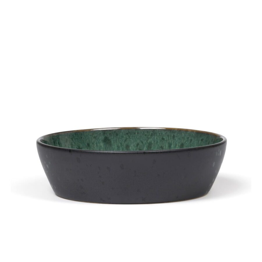 Bol mic verde/negru din gresie Gastro Green/Black – Bitz