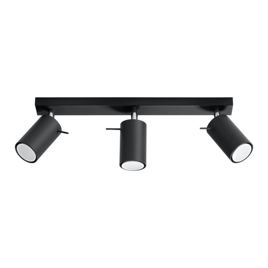 Spot negru 8x45 cm Etna – Sollux