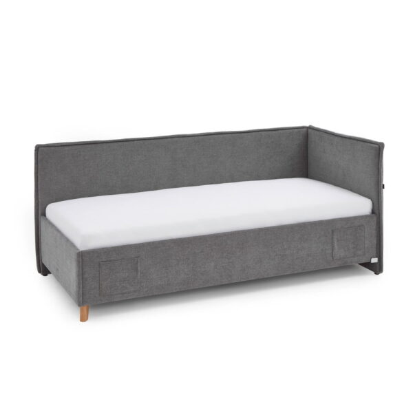 on1-import-11059-c750b29e5a0d Pat pentru copii gri pe colț tapițat cu spațiu de depozitare cu somieră 90x200 cm Fun – Meise Möbel