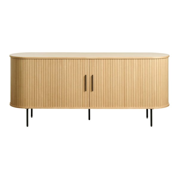 on1-import-11085-924567b750fa Comodă joasă cu aspect de lemn de stejar cu ușă glisantă 76x180 cm Nola – Unique Furniture