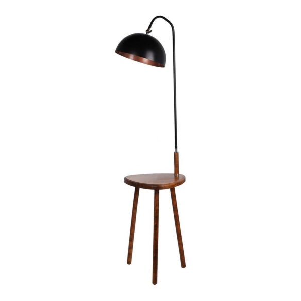 on1-import-11127-82341c9f1c94 Lampadar negru/maro cu raft cu abajur din metal (înălțime 160 cm) Table – Opviq lights