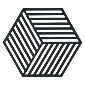 Suport pentru vase fierbinți Hexagon, negru
