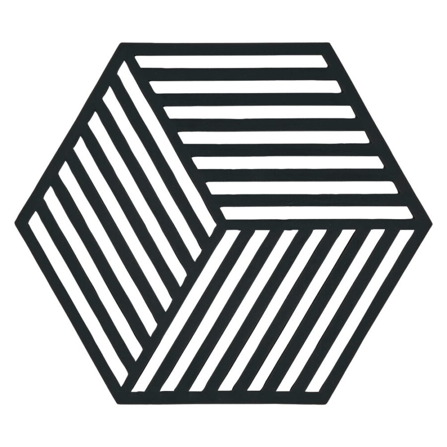 Suport pentru vase fierbinți Hexagon, negru