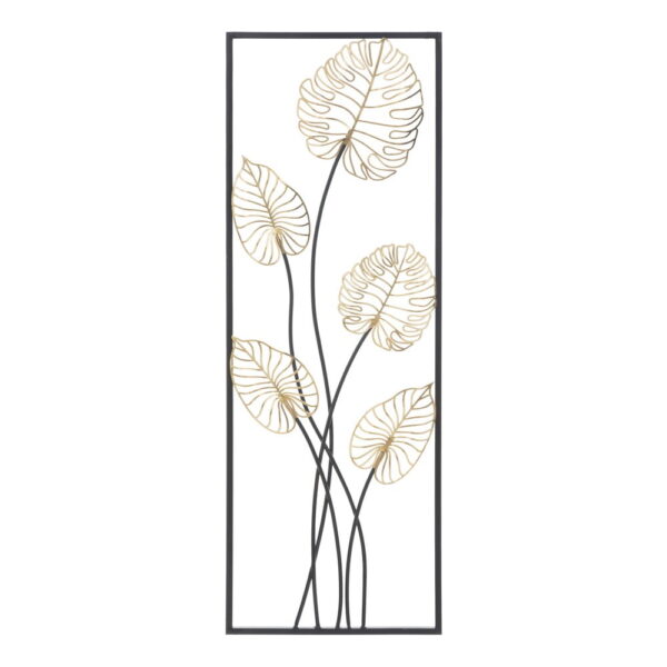 on1-import-11289-da46a074d6d4 Decorațiune suspendată metalică Mauro Ferretti Luxy -B-, 31 x 90 cm, motive frunze