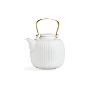 Ceainic din porțelan Kähler Design Hammershoi, 1,2 l, alb