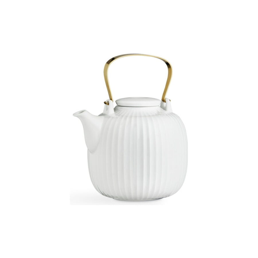 Ceainic din porțelan Kähler Design Hammershoi, 1,2 l, alb
