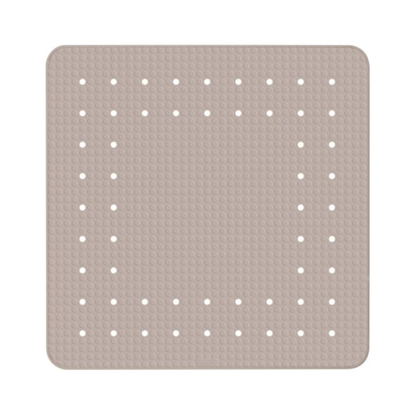 Covor baie anti-alunecare Wenko Mirasol, 54 x 54 cm, gri - bej