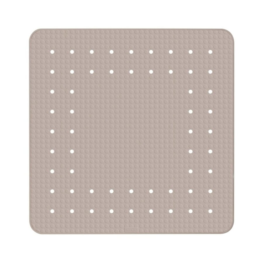 Covor baie anti-alunecare Wenko Mirasol, 54 x 54 cm, gri - bej