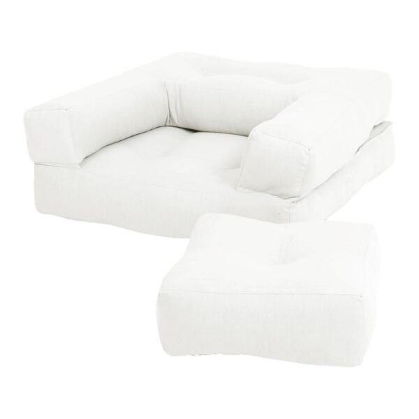 on1-import-11393-a10da4d65a83 Fotoliu extensibil pentru copii cu taburet Karup Design Mini Cube Creamy
