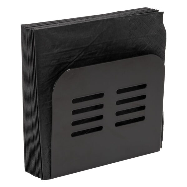 Suport pentru șervețele Wenko Black Outdoor Kitchen Baco, negru