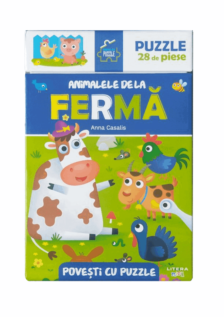 Exemplu din categoria Cărți pentru copii: Povesti cu puzzle. Animalele de la ferma