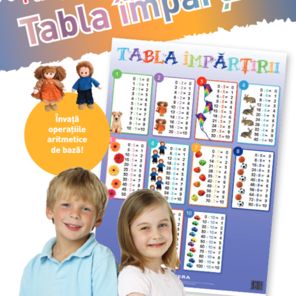 Tabla împărțirii. Planșe educaționale