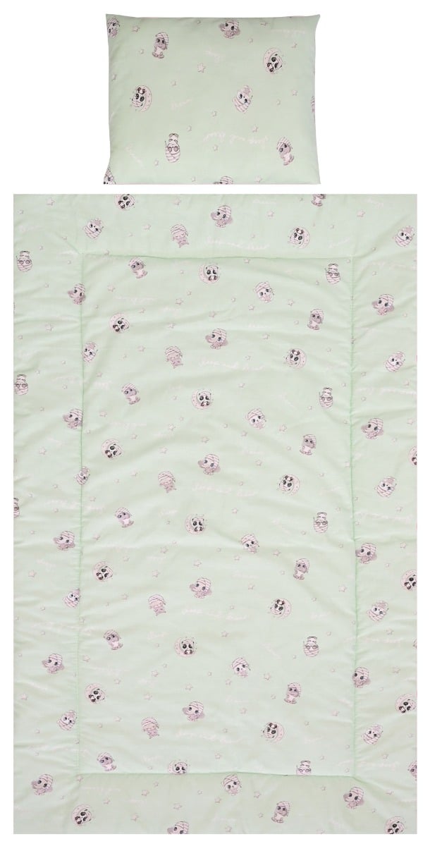 Set lenjerie pat 3 piese bumbac Ranforce Cosy, Lorelli, Friends Green