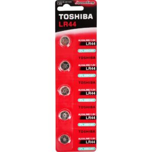 Set 5 baterii alcaline Toshiba, tip AG13/LR44