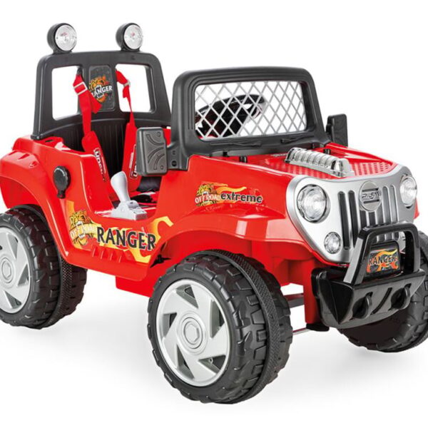 Masina de teren 4x4 cu telecomanda, 12 V, Pilsan, Ranger, Rosu