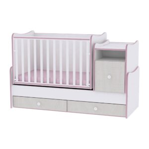Mobilier transformabil, Lorelli, Trend Plus, 167 x 72 x 105 cm, White Pink Crossline