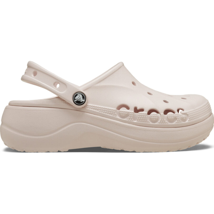Saboți Crocs Baya Platform Clog Roz - Barely Pink