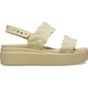 Sandale Crocs Brooklyn Woven Low Wedge Maro - Chai